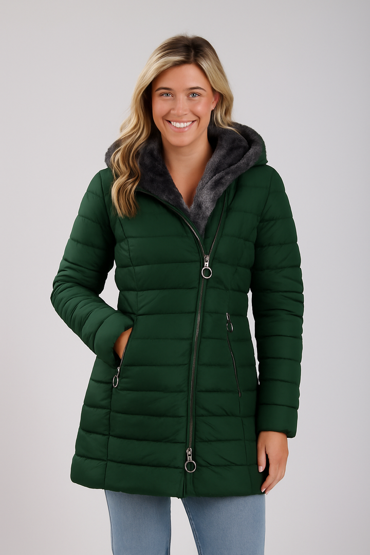 Aveline™ | Lyxig fuskpälsjacka